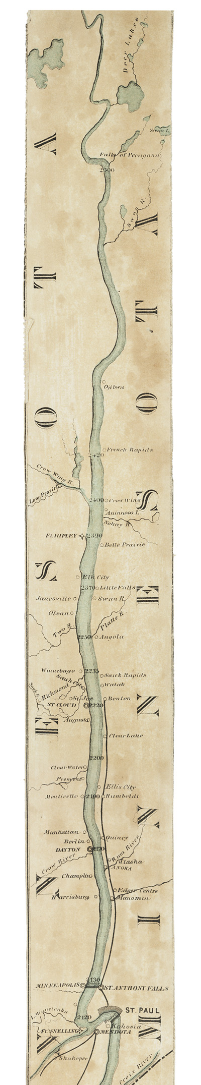 Ribbon map of the Father of Waters