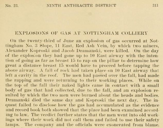 Figure 5. A narrative report of Alexander Koproski’s accident is on page 311.