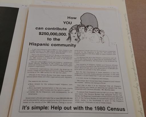 Denver Complete Count flyer for Hispanic community