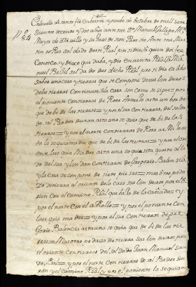 A study of paleography can help researchers understand documents, such as this 1762 will of Martín Torres. Image courtesty of Ancestry.com.