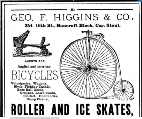 George F. Higgins & Co. ad in the 1885 Denver City Directory