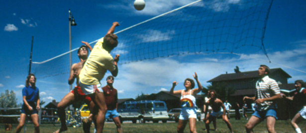 People playing volley ball in Mission Viejo, California