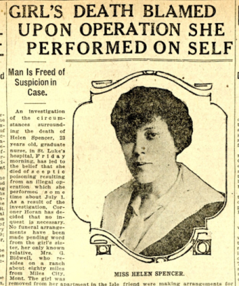 Girls death blamed on operation she performed herself