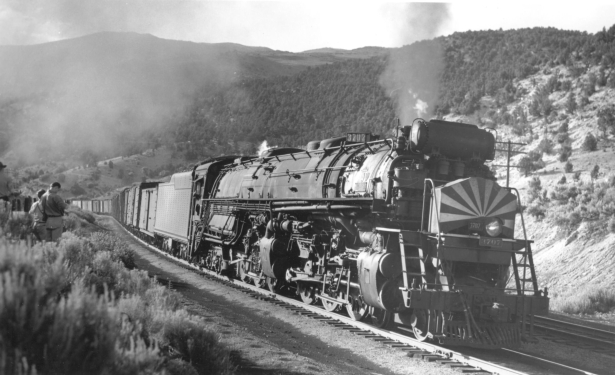Denver and Rio Grande Western locomotive 3707 near Soldier Summit, Utah