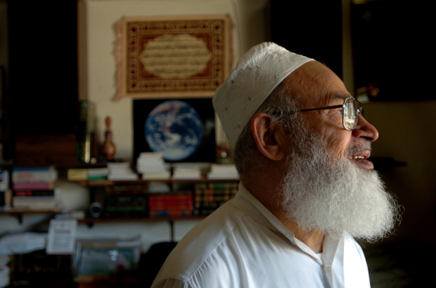 Abu-Omar Almubarac, born in Iraq, Founder, Director & Agent of the Al-Muslims Services Center, poses for a portrait at his home on Thursday, May 6, 2004.