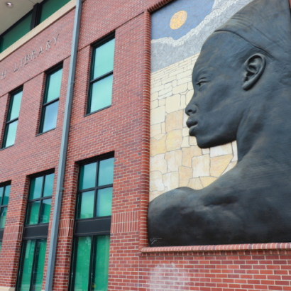 An outside view of the Blair-Caldwell African American Research Library
