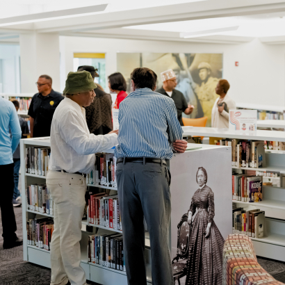 Customers in the Blair-Caldwell African Research Library