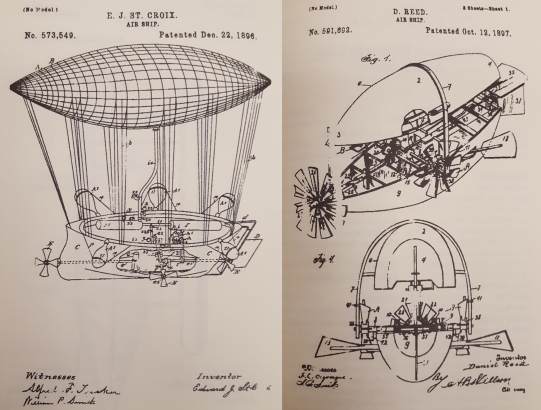 Early airship schematic graphics