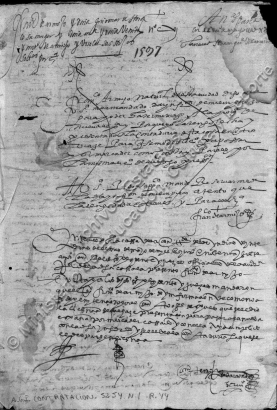 This license was issued in Sevilla on May 28, 1597, to Francisco de Armijo, Guimoar Orozco, and their children, to move to New Spain. Their descendants traveled along the Camino Real in Mexico, settling in present-day Texas, New Mexico, and Colorado.