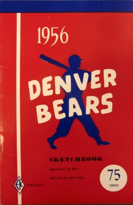 Denver Bears Sketchbook drawn by Ev Rett, 1956