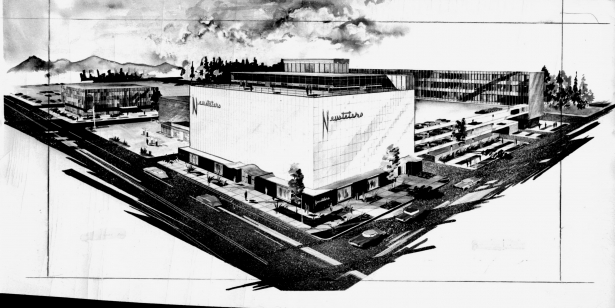 Drawing of Neusteter's Cherry Creek store
