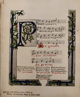 Sheet music for a Christmas carol in Latin