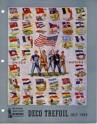 United Nations poster by the Koppers Company, Pittsburgh, Pennsylvania.