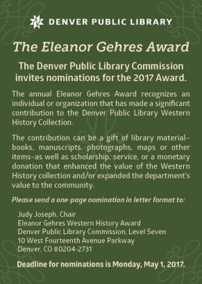 Eleanor Gehres Award Nomination