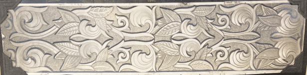 "Modern design" (floral motif relief sculpture panel)