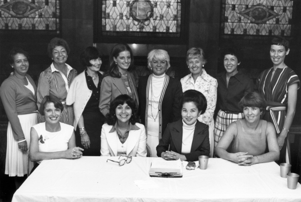 Employees, officers, and board members of The Women's Bank (click on photo for names), circa 1978. The Women's Bank Records, WH2365, Box 1