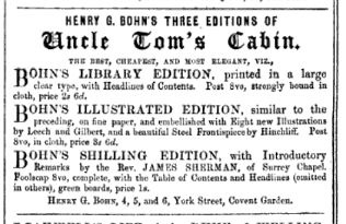 Henry G. Bohn ad from The Monthly Literary Advertiser, Volume 11