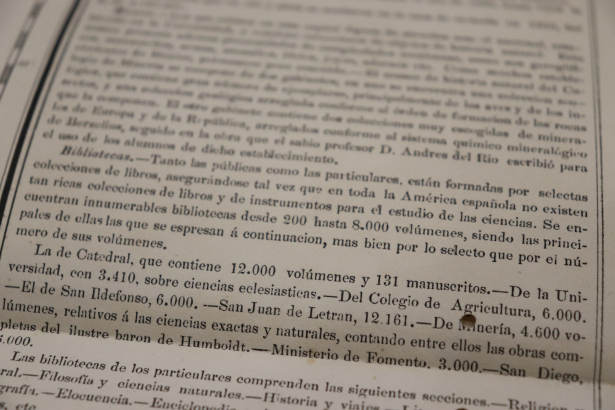 A detailed description of all the libraries in Mexico City circa 1858.