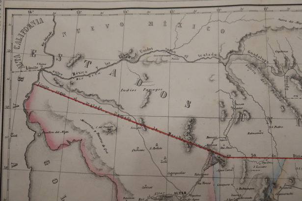 The Sonora page shows where the Colorado River meets the Gulf of California after passing through Alta California, Baja California, New Mexico, and Sonora.