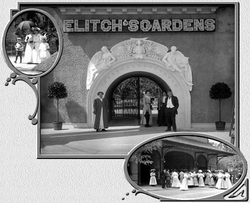 Collage of McClure photos of Elitch Gardens