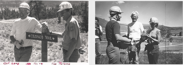 Governor Lamm, Gudy Gaskill, and others near Twin Lakes