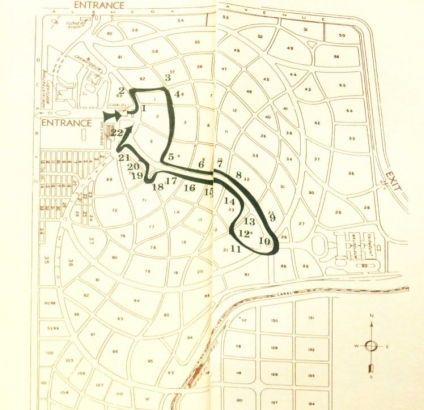 Map from Walk into historic Colorado : a self-guided walking tour of Fairmount Cemetery, by David Halaas
