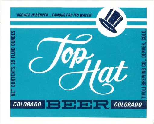 Top Hat Beer label, circa 1965. Ephemera Collection, WH2026