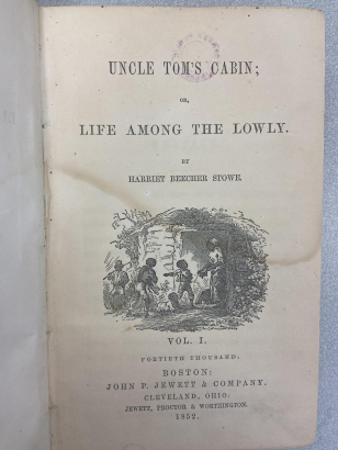 Uncle Tom's Cabin title page