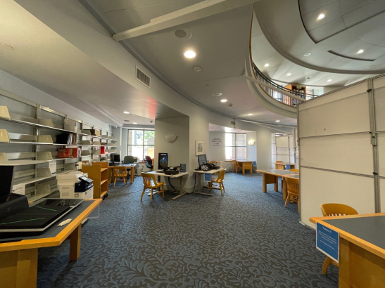 Photo of first iteration of WHG research room in 2021.