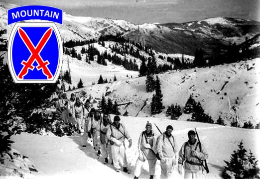 Photo of 10th Mountain Division Troops in whites