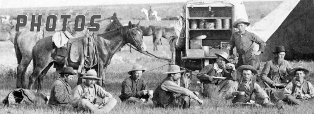 A mess scene - scene on 'round up' of 1887 in Dakota