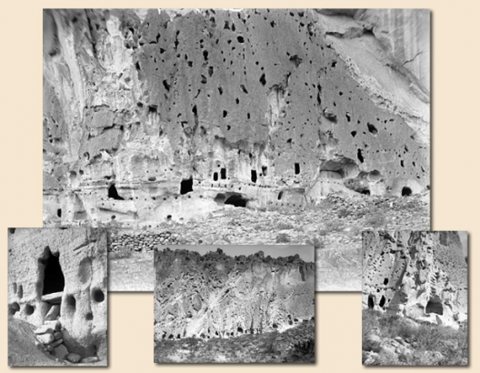 Collage of photos of Bandolier National Monument