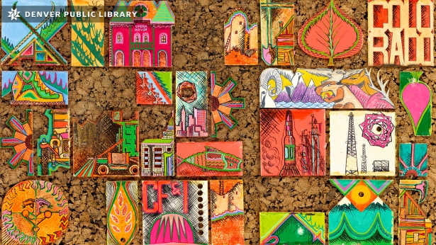 Colorado : Mondrian in tempera and ink