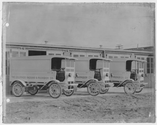 Trucks from Colorado Packing and Provision Company