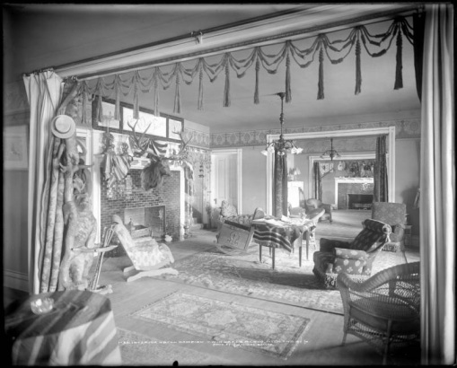 Interior Hotel Campion, Twin Lakes, Colo. Midland Ry.