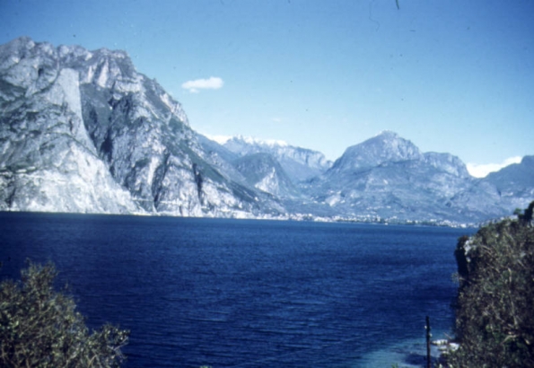 View of Lake Garda encountered by the photographer while serving in the Tenth Mountain Division during the Italian Campaign.