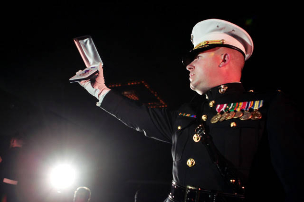 Families of fallen Marines were presented with posthumous medals.