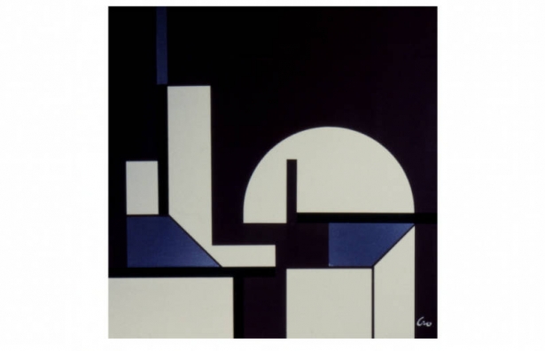 Photograph of artwork entitled ""architectonic V"", created by Richard Crowther and displayed in his Context Gallery, Cherry Creek North, Denver, Colorado