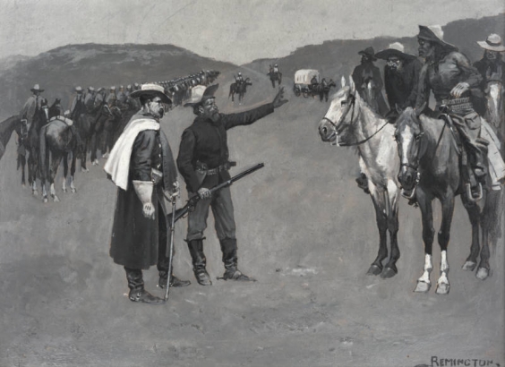 Magazine illustration used on page 226 of the April 25, 1889 issue Youth's Companion for the story: "Cattle Thieving in Texas."