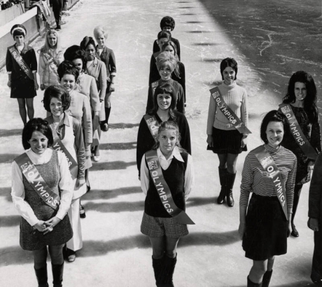 Pairs of young women wearing blue and white Olympic sashes will take to Denver streets Friday for "Olympic Pin Sale Day." It will be the first major opportunity for Denver citizens to support the city's bid for the 1976 Olympics by purchasing and wearing the official Denver Olympic lapel pin. The pins will be sold for $2 each.