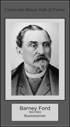 Barney Ford 1822-1902
Businessman
Came to Denver in 1860; gold miner in Breckenridge, Colorado; owner of the former Inter-Ocean Hotel at 16th and Black Streets; a civil rights leader of the 19th century; established Denver's first Adult Education Classes.  Inducted  1973.