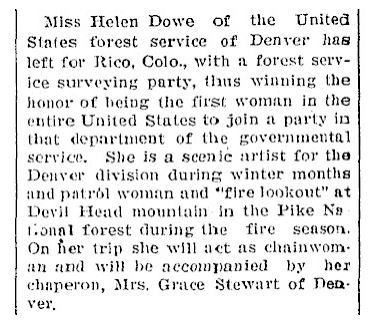 Helen's career continues.  Clipping from Haswell Herald, May 12, 1921