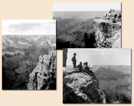 Collage of George Beam photographs of the Grand Canyon