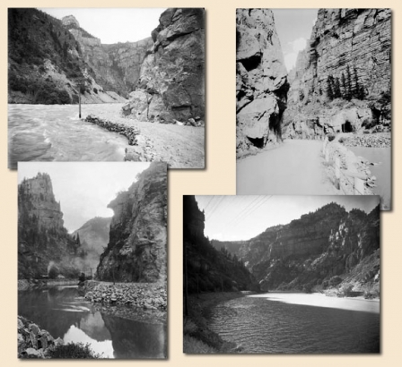 Collage of George Beam photographs of Glenwood Canyon