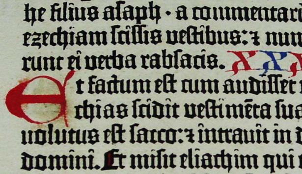 Detail from the Gutenberg Bible