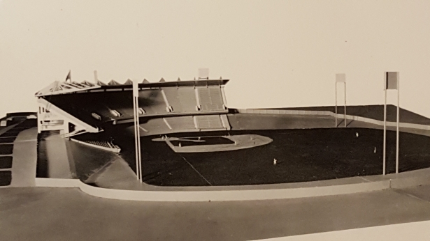Photo of model of Bears Stadium from Stanley Morse Collection WH889