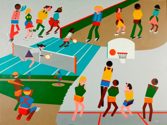 Pastime Sports (1976), Collection of Museum of Fine Arts-Washington County