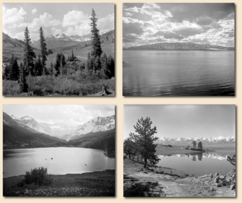 Collage of scenery photographs by George Beam