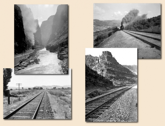 Collage of Beam railroad photographs