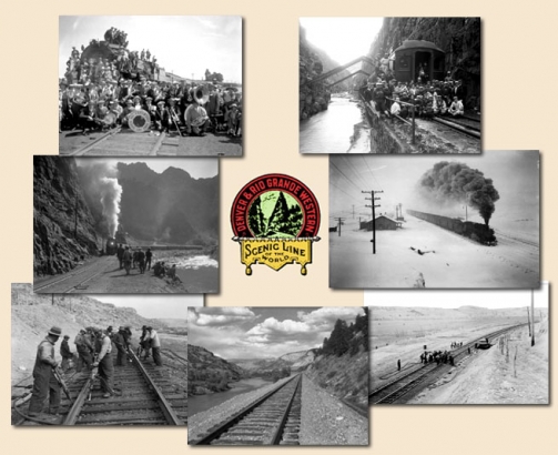 Collage of Beam railroad photographs